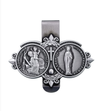 Wholesale Zinc Alloy Car Charm Pendant - Saint Christopher Visor Clip