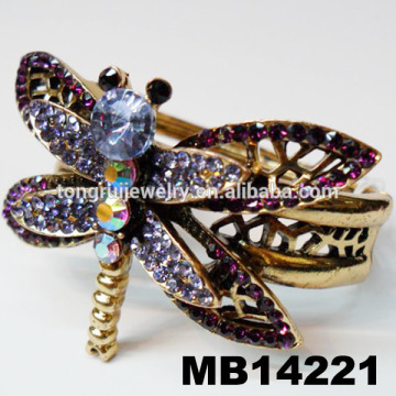 rhinestone dragonfly charm cuff dragonfly bracelet