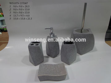 Ceramic Sandstone 5pcs bathroom accessories