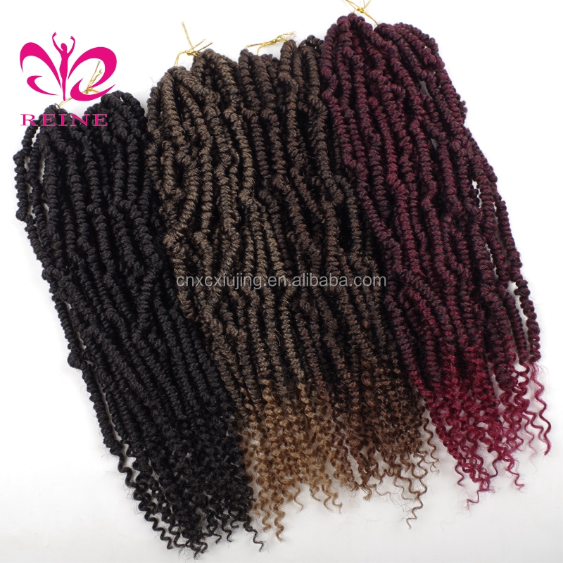 REINE 14inch spring twist hair Crochet Braids Most popular Small Crochet Braids  twist bomb twist crochet hair