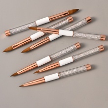 Professional Kolinsky Sable Nail Brush #8 with Crystal Handle
