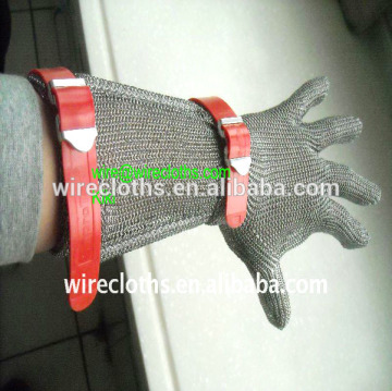 (manufacturer) stainless steel wire mesh cut resistant gloves