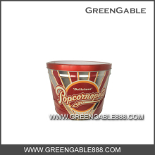 Tapered Tins for Packaging Popcorn, Popcorn Tin Bucket (PBT-005)