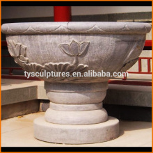 Lotus of large outdoor hand carved flower pot