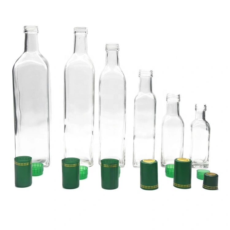 3oz 5oz 8.5oz 17oz 25.5oz 34oz Glass Olive Oil Bottle Set -Clear Oil Vinegar Bottle