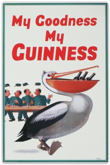 My Goodness Beer Pelican Tin Sign