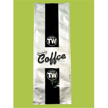 kraft paper lined foil with valve for coffee beans bag