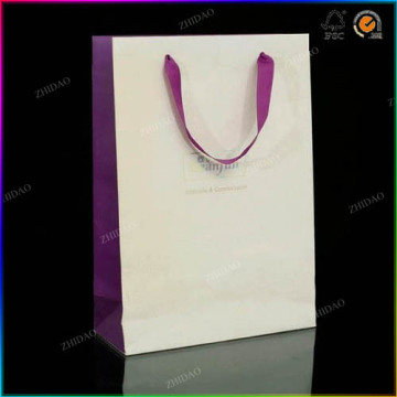 2015 custom paper gift bag with silver foil logo