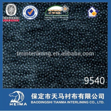 polyester&nylon non woven fusible linings interlining fabric 9540