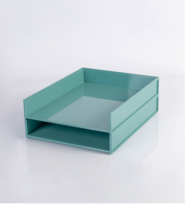 Plastic Stackable Customized Desktop Stationery  Letter size Document File Organizer File Tray