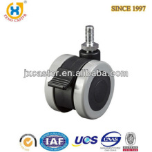 2.5 inch Dual Wheel Furniture Caster with Brake