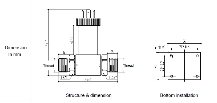 Ce Low Cost Piezoresistive Silicon Differential Pressure Transducer PCM610 (WTR04)