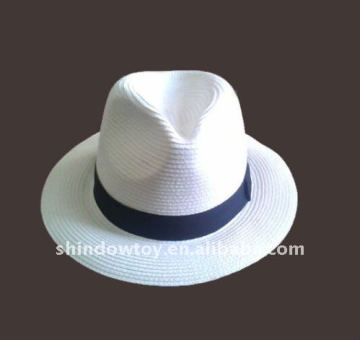 Fashion White Panama straw hat,Paper braid panama hat