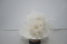 Women's Big Floral Poly Church Derby Hat