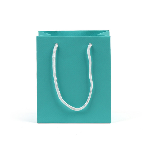 Rope Handle Green Scarf Packaging Paper Bag Wholesale