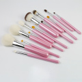 2021 elegante 13pcs Pinky Wood Manilla Maquillaje Conjunto de pinceles Precio de fábrica