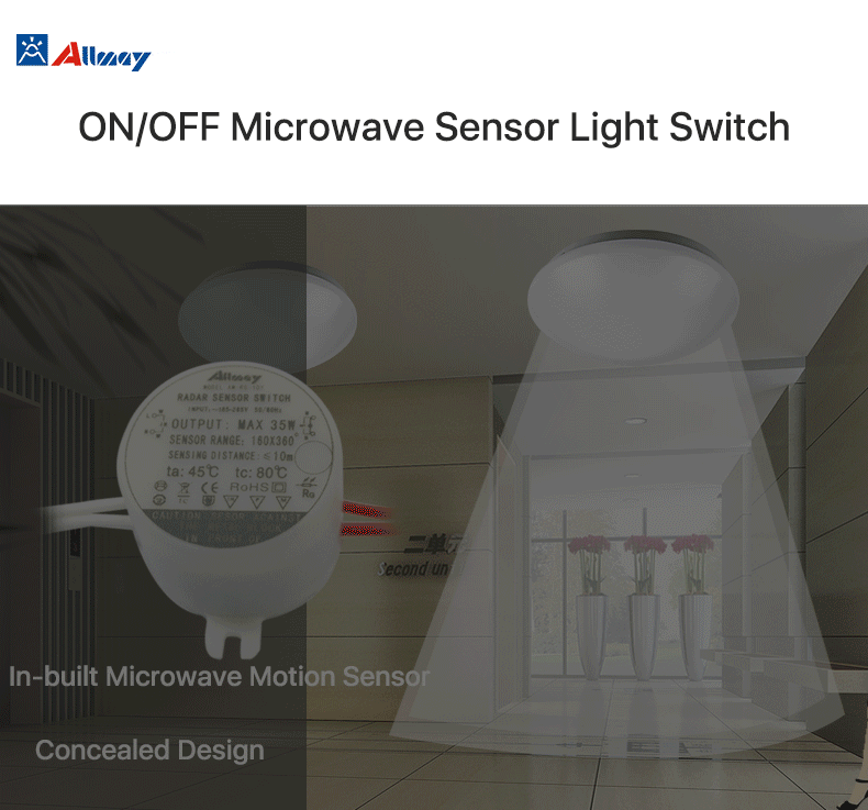 radar microwave motion sensor switch