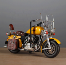 Retro Harley Motorcycle Models: Nostalgic Iron Crafts for Living Room Decor