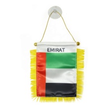 Custom Small 4x6 Inch UAE Car Mirror Flag - Sunshine Pennant