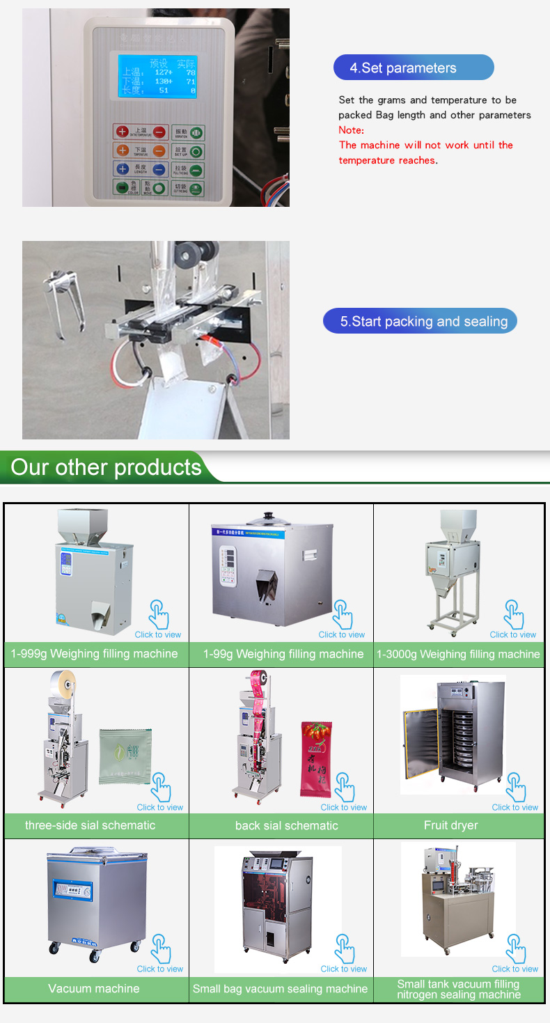 Factory Direct Automatic Weighing Filling Wheat Flour Granule Sugar Packing Machine