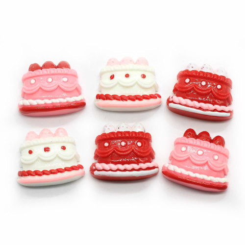 Hottest Layered Cake Resin Beads Artificial Craft  Birthday Gift Children Scrapbook Did Art Deco Beautiful Keychain Ornament