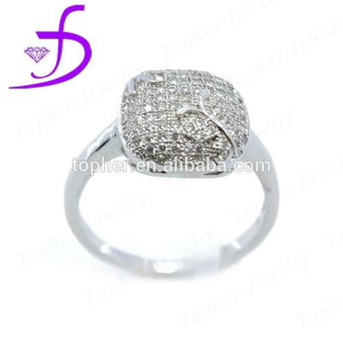 925 sterling silver imitation micro pave setting ring