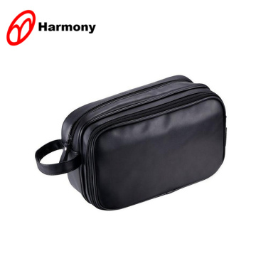 Popular accept trendy zipper toiletry bag leather