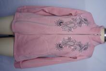 Knitted embroidered women's coat