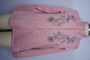 Knitted embroidered women's coat