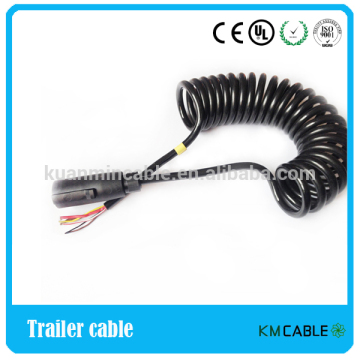 7 core copper conductor tpu sheath spiral cord