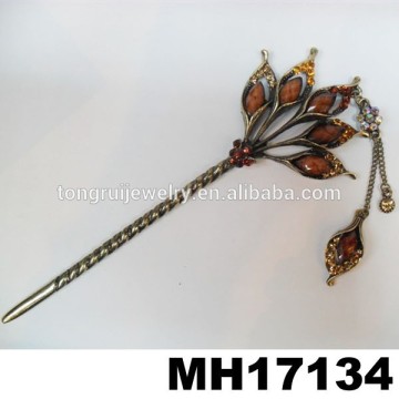 ladies goody crystal metal hairpin