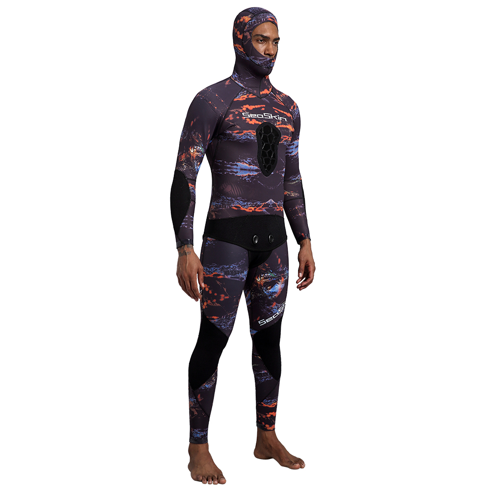 Seaskin Two Piece Fullsuit Freediving Ternos Molhados Homens