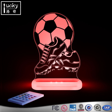 Cutom acrylic multicolor led lamp,Sports shape night light