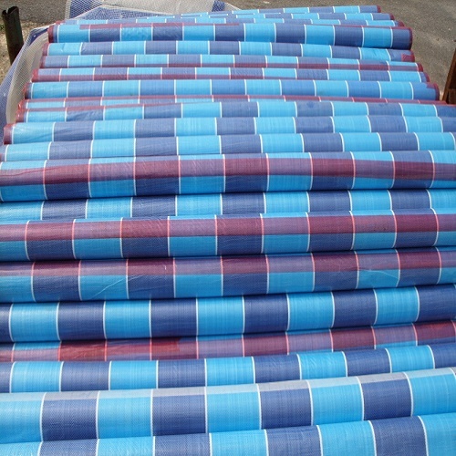 Striped PE Tarpaulin Storage Cover