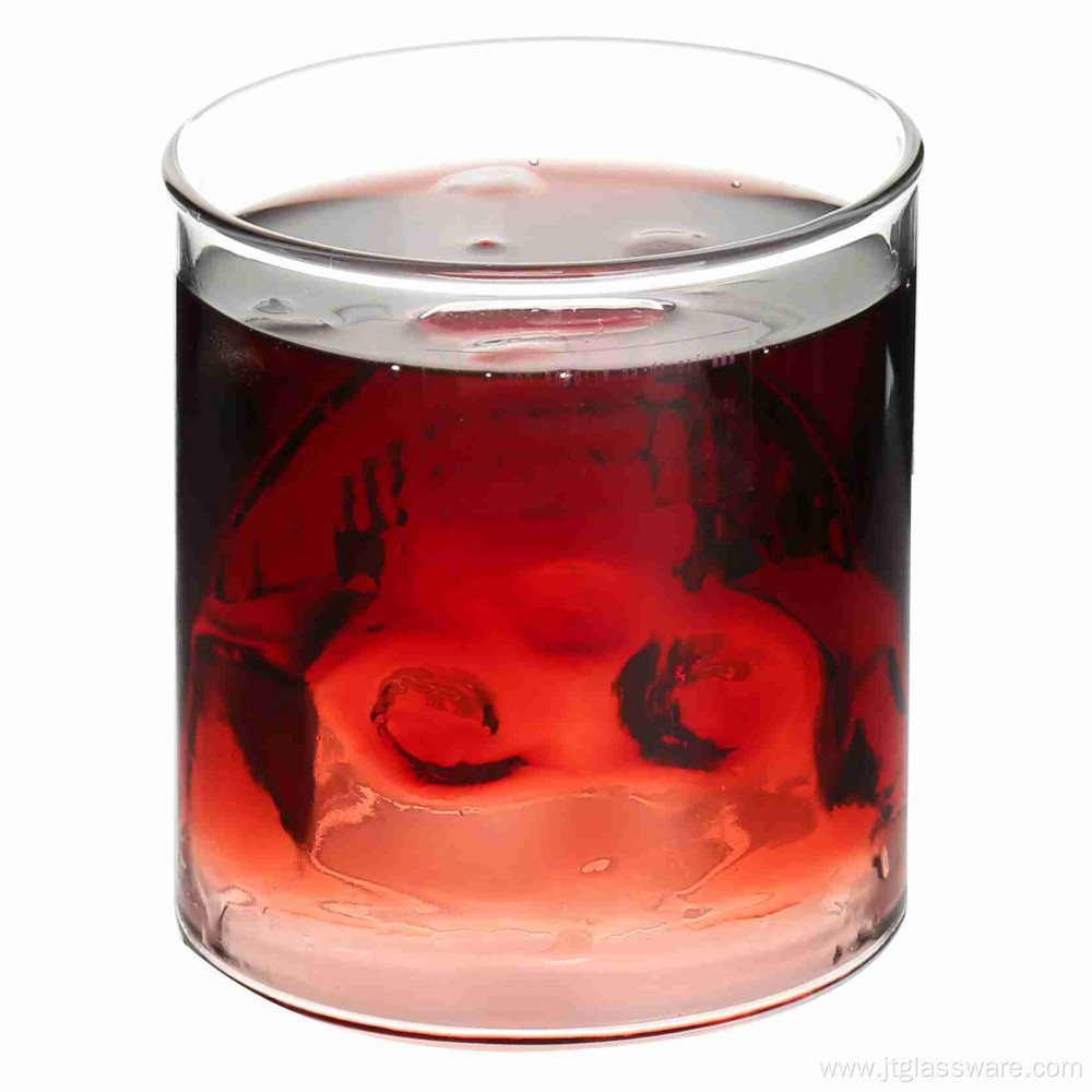 Custom Skull Single Wall Glass Cup