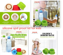 Latest design BPA free for water bottle useage silicone spill proof lid