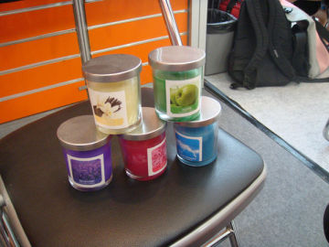 Glass Candles with different scent