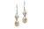 925 sterling silver fancy double freshwater teardrop pearl drop earrings