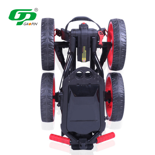 4 Wheel Golf Push Cart Golf Trolley Umbrella