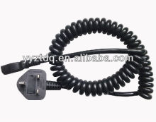 Spiral cable with UK plug