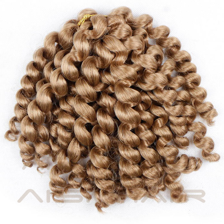 Aisi Hair 8inch Jumpy Wand Curl Crochet Braids 20 Roots Jamaican Bounce Synthetic Crochet Hair Extension for Black Women