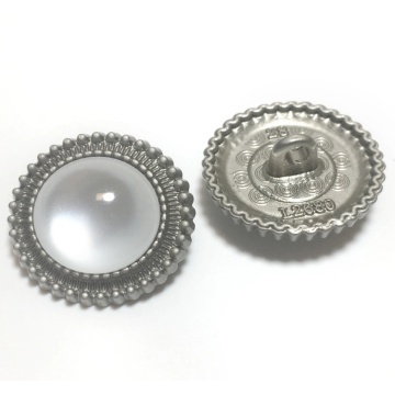 Wholesale metal buttons pearl round decorative buttons