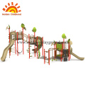 Outdoor playground gym combination slide