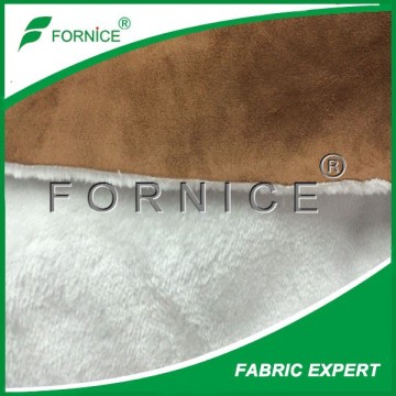 China manufacturer 100% polyester suede faux leather fabric for clothing