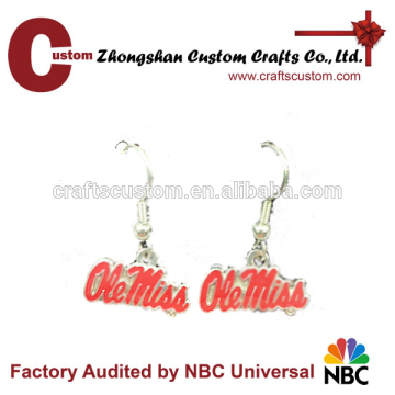 New design Custom name plates Souvenir earrings as gifts in bulk sales