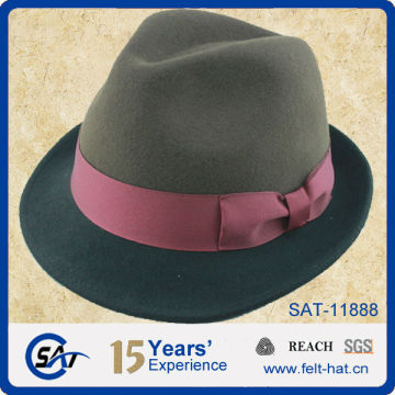 trilby fedora hat two tones