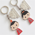 Metal Cartoon Chinese Figure Keyring