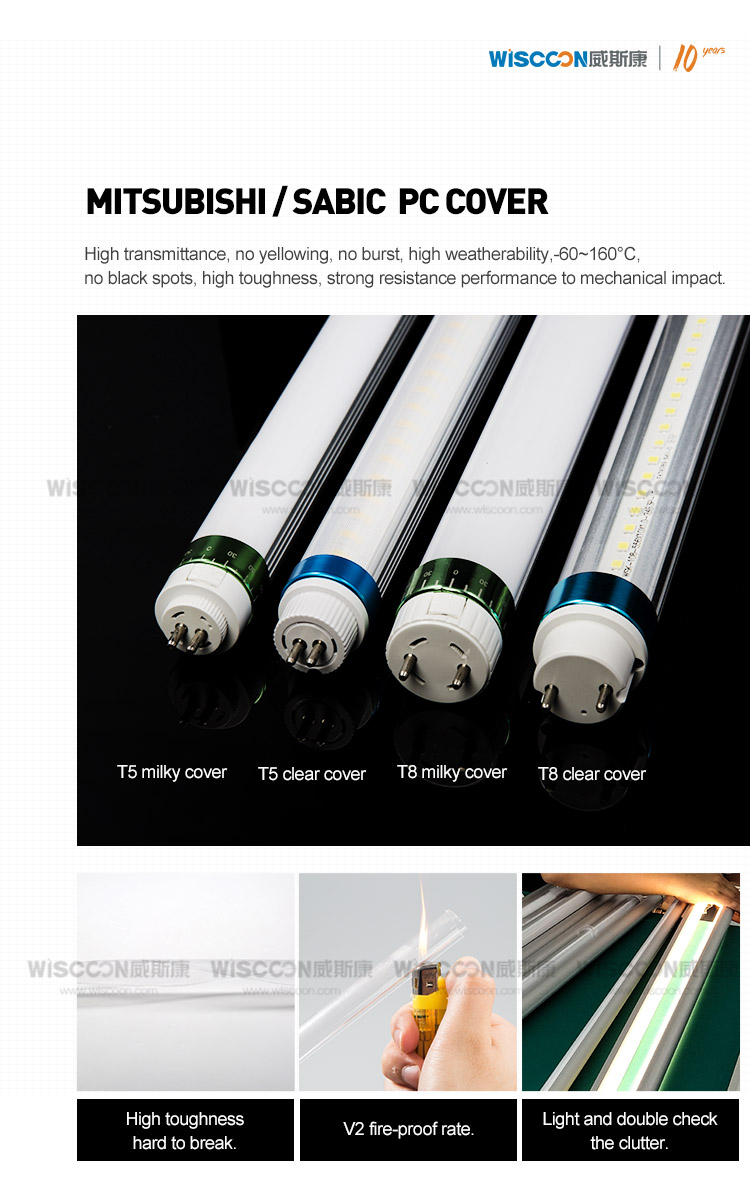 High light efficiency enrygy saving LED tube lamps 130lm tube light