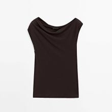 Women's 100% pure cotton asymmetrical top