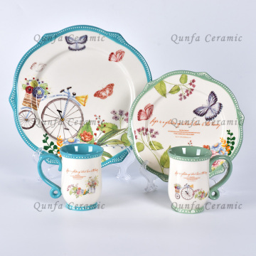 Nuovo set da pranzo alla moda set di stoviglie in ceramica di lusso